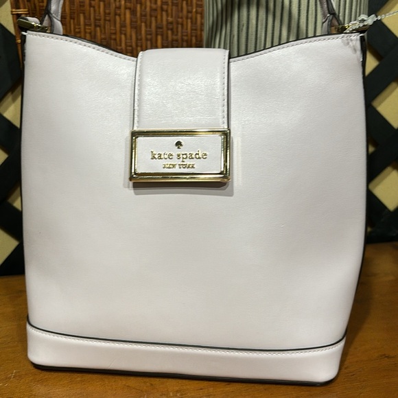 Kate Spade Pale Amethyst Reegan Bucket Bag Crossbody Handbag - Picture 3 of 16